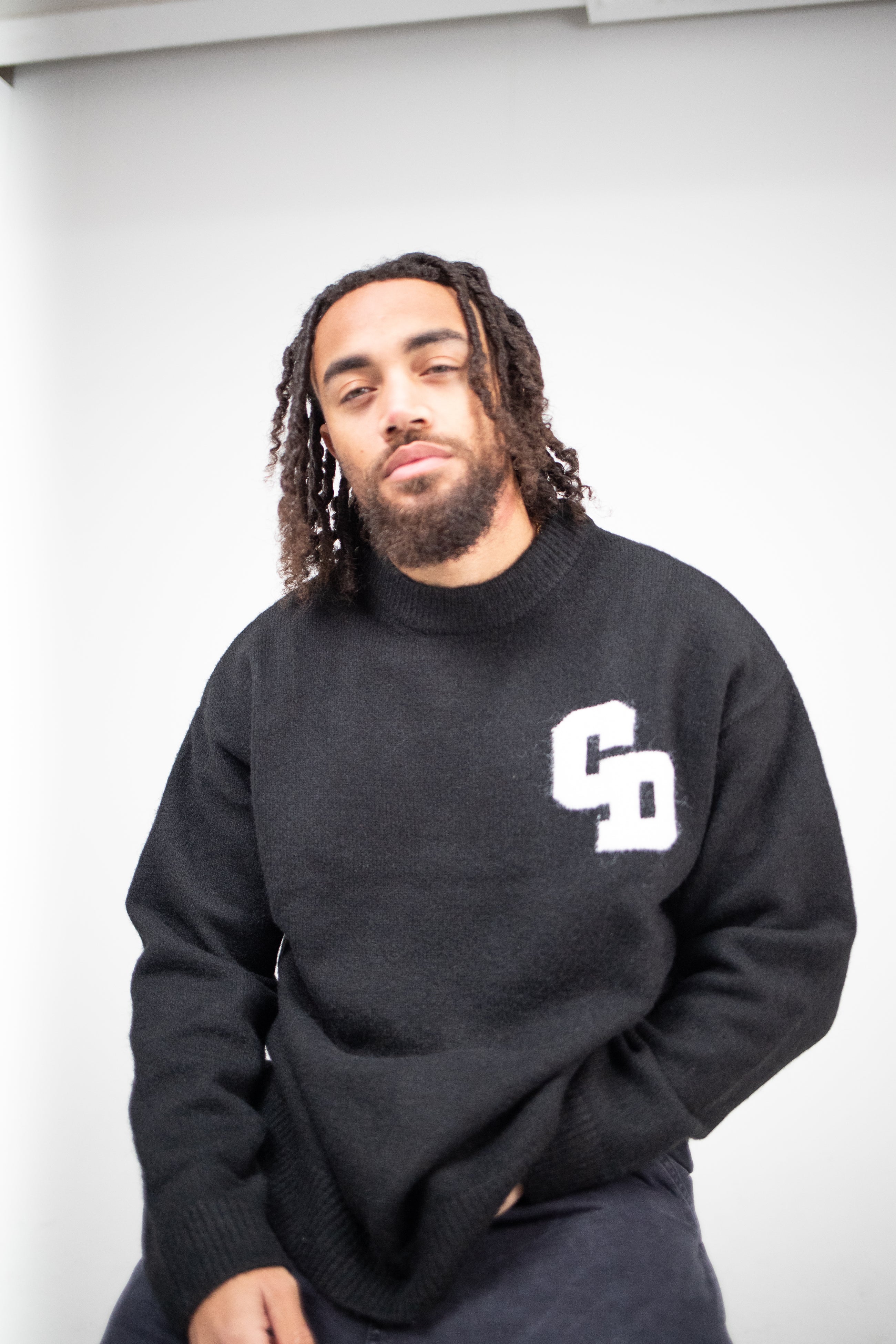 CD Logo Knit Sweater - Black