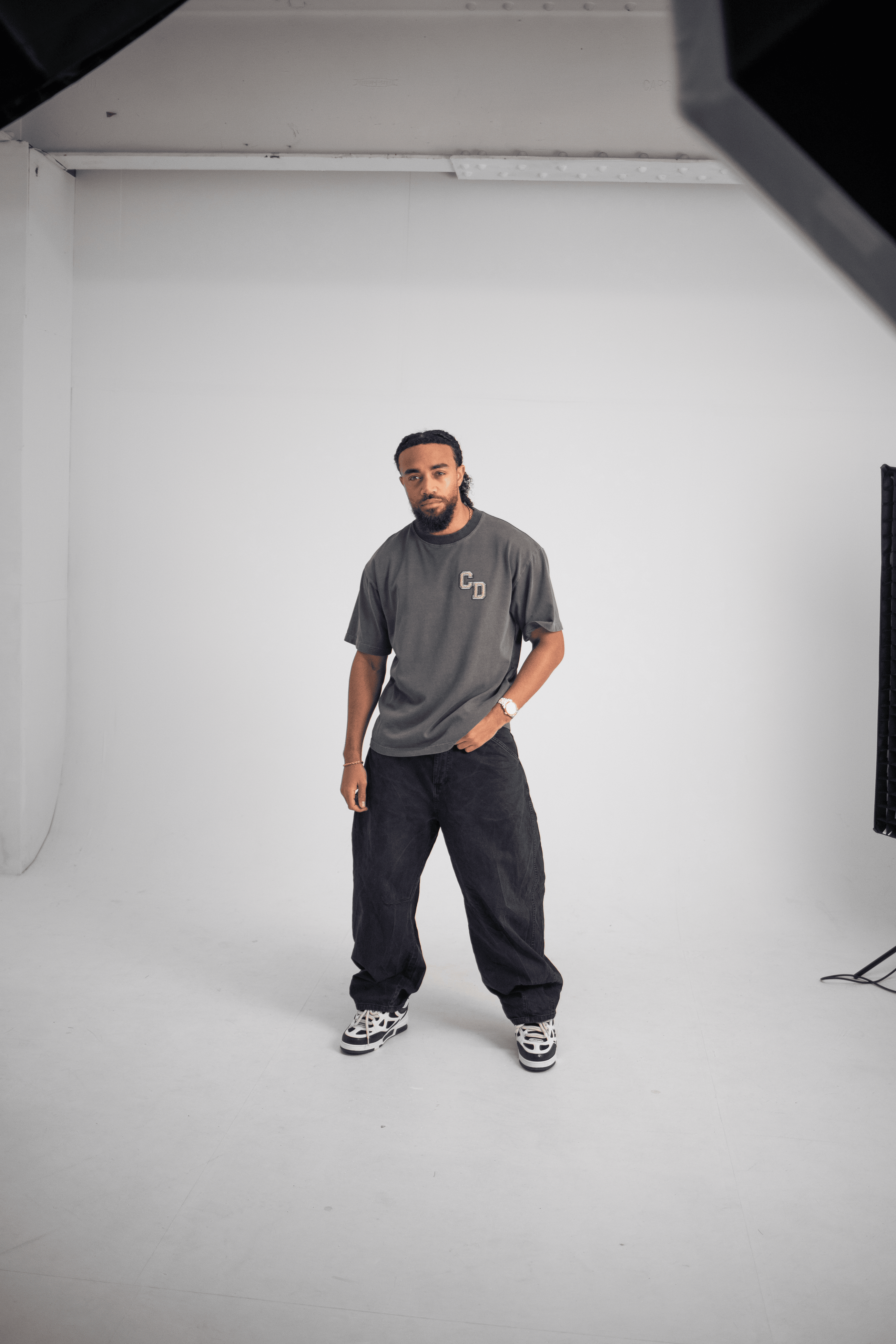 CD logo T shirt - Washed Charcoal