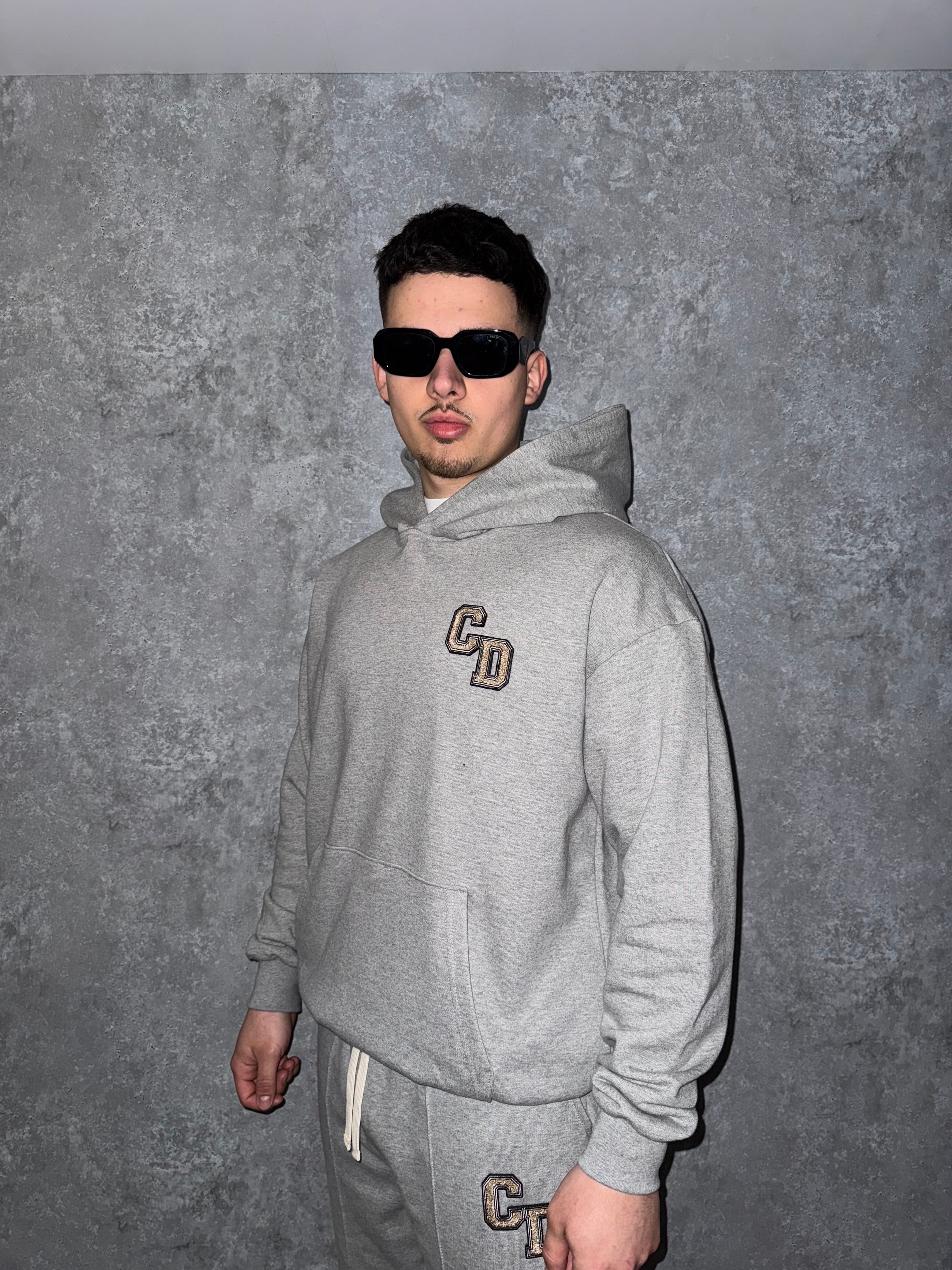 CD Logo Hoodie - Grey Marl