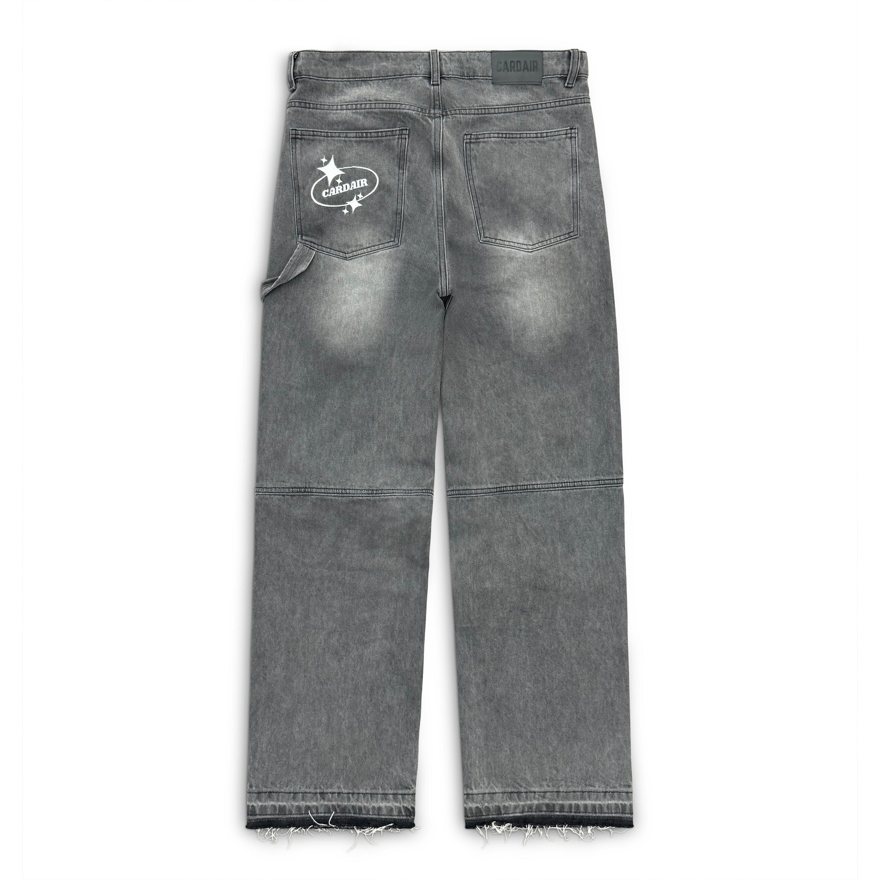 Split Hem Carpenter Jeans - Charcoal
