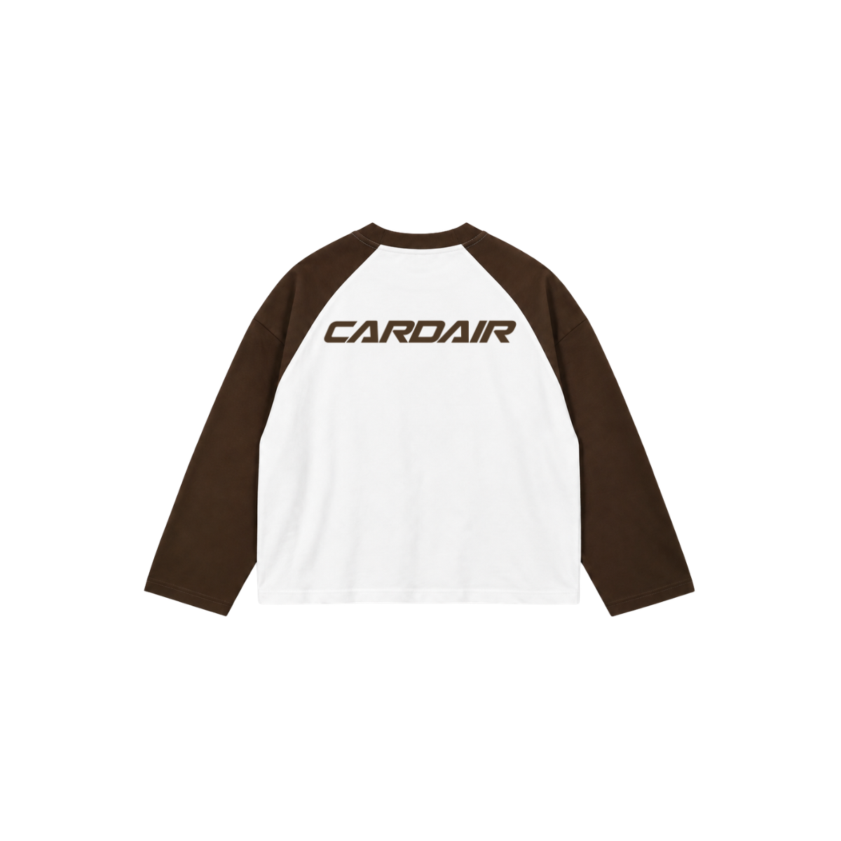 Studio Long Sleeve T Shirt - White/Brown