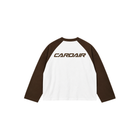 Studio Long Sleeve T Shirt - White/Brown
