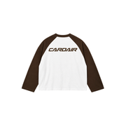 Studio Long Sleeve T Shirt - White/Brown