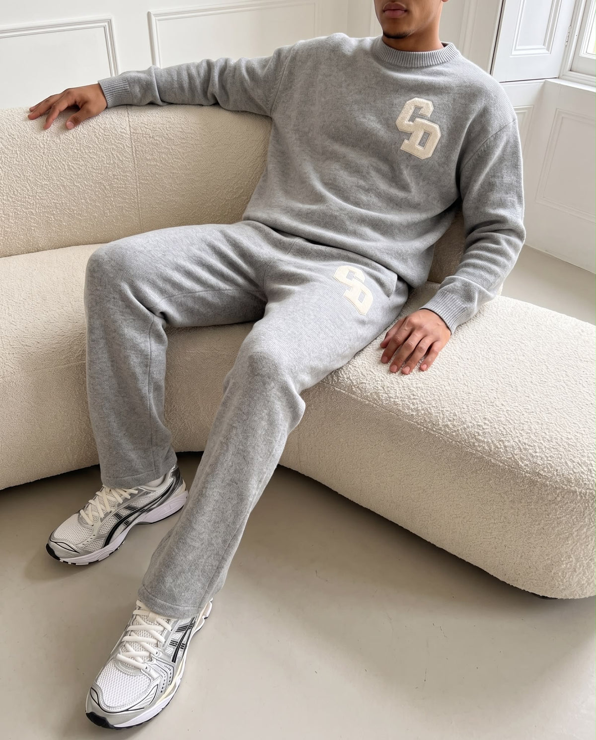CD Logo Knit Sweater - Grey