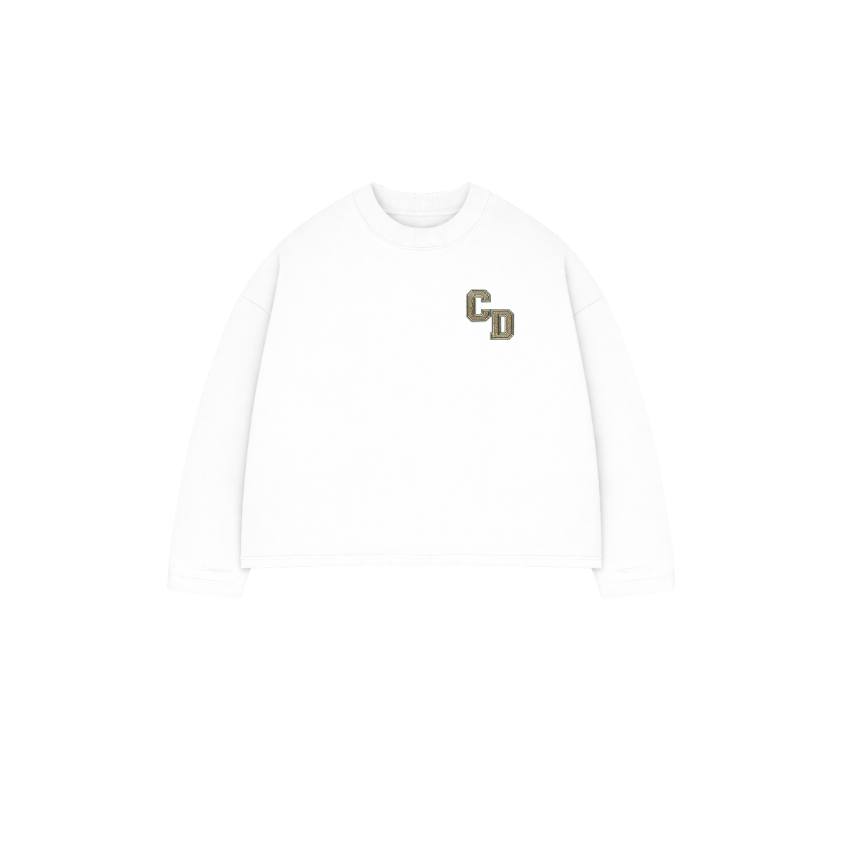 CD Logo Long Sleeve T shirt - White