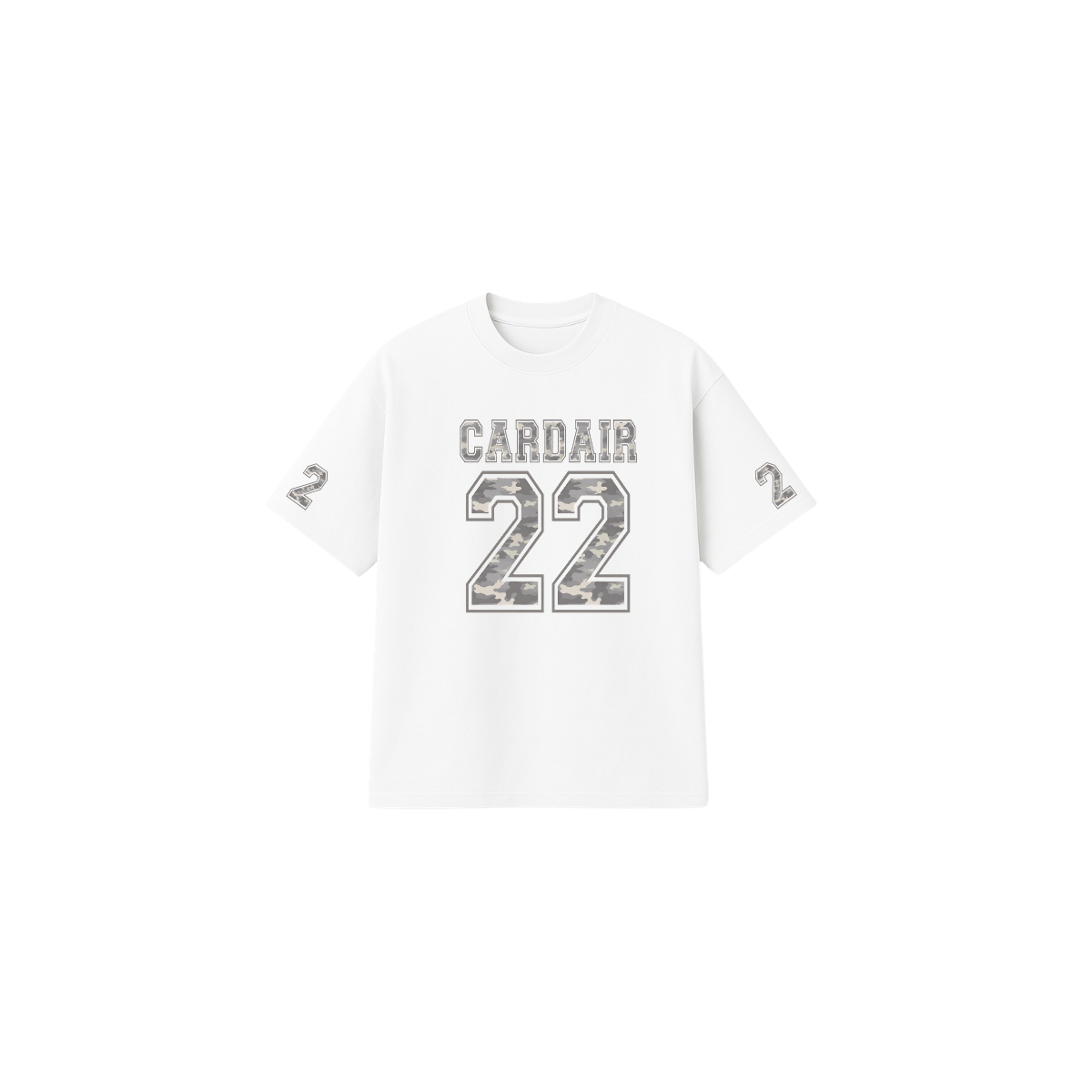 Camo Varsity T Shirt - White
