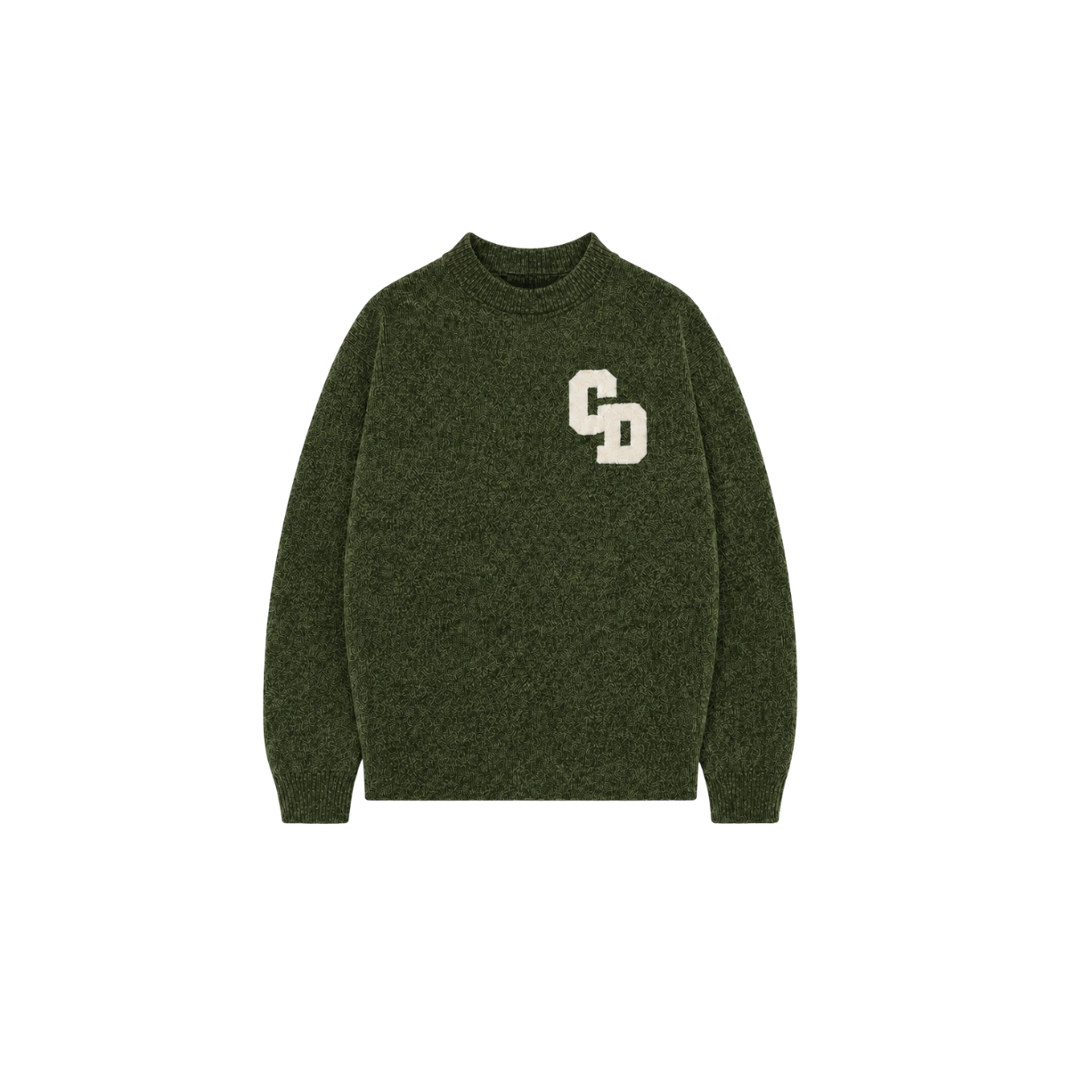 CD Logo Knit Sweater - Olive