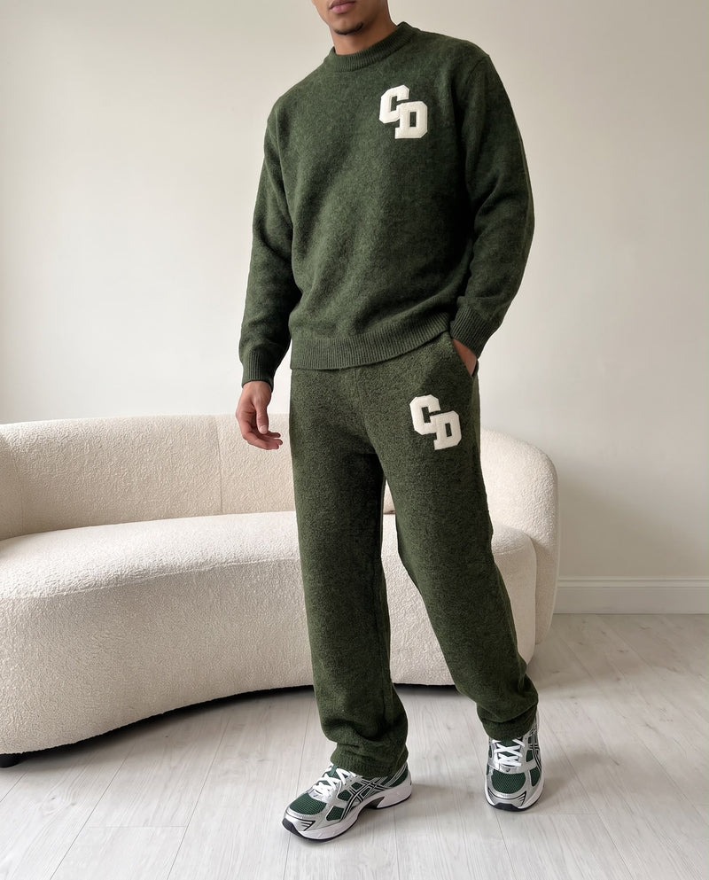 CD Logo Knit Sweater - Olive
