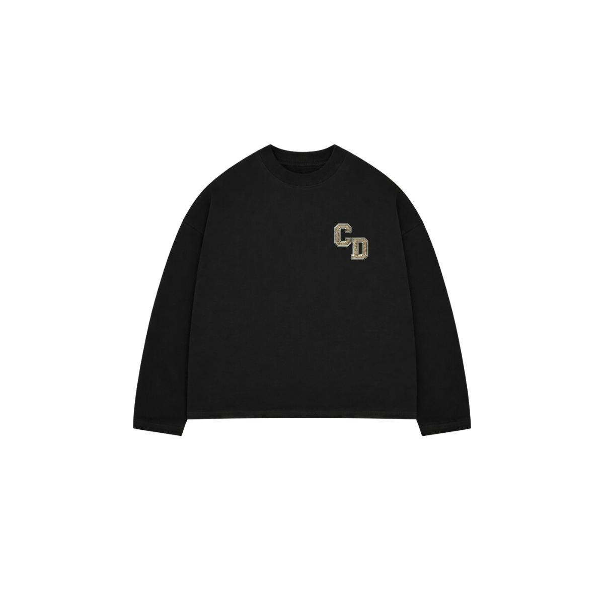 CD Logo Long Sleeve T shirt - Black