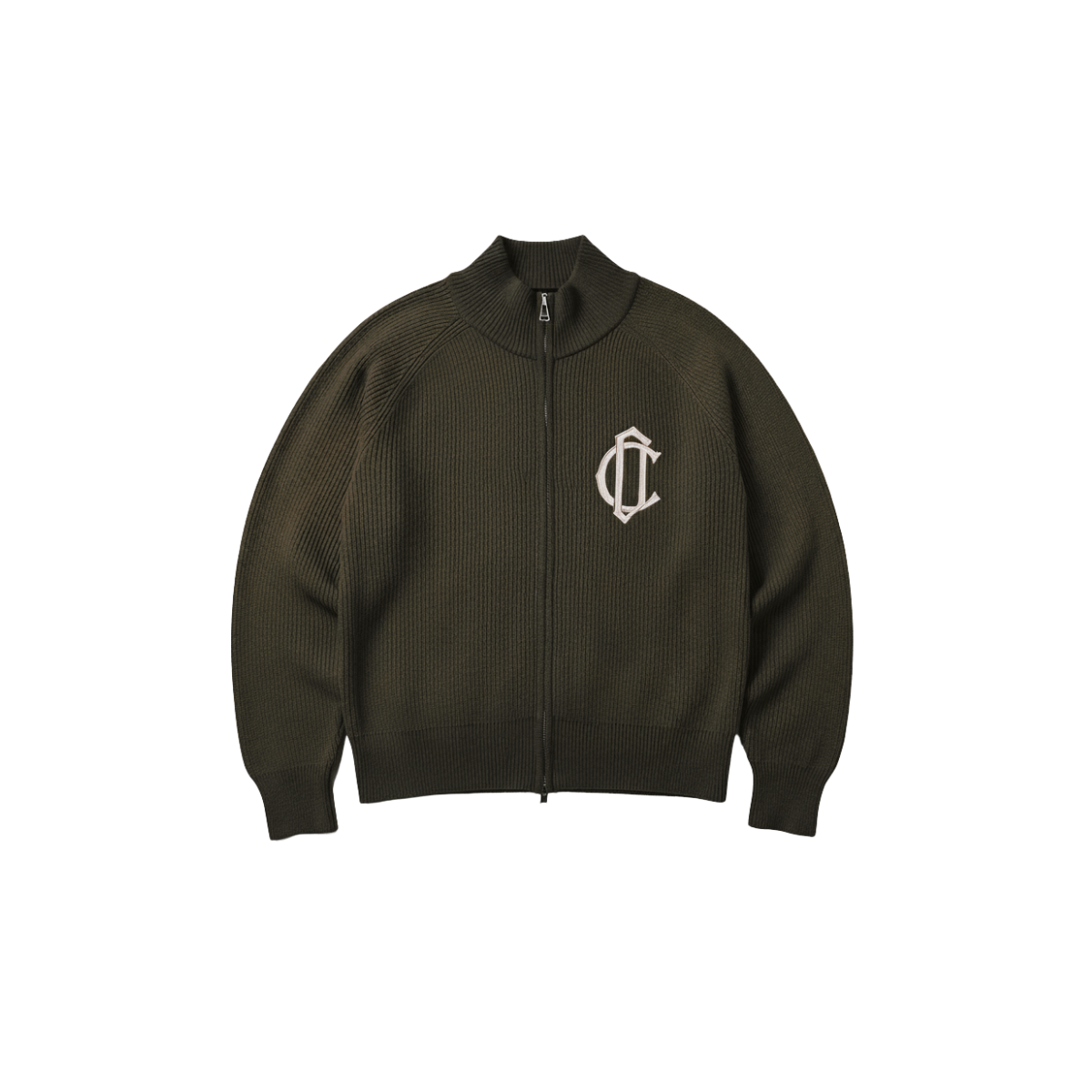 CD Emblem Knit Track Top - Olive