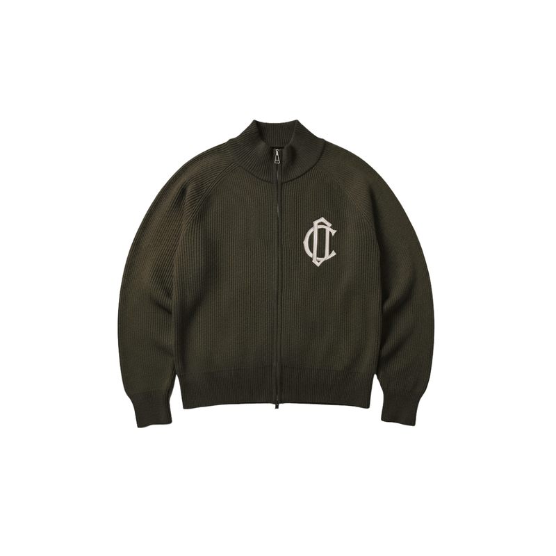 CD Emblem Knit Track Top - Olive