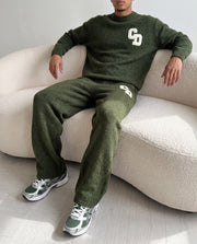 CD Logo Knit Sweater - Olive