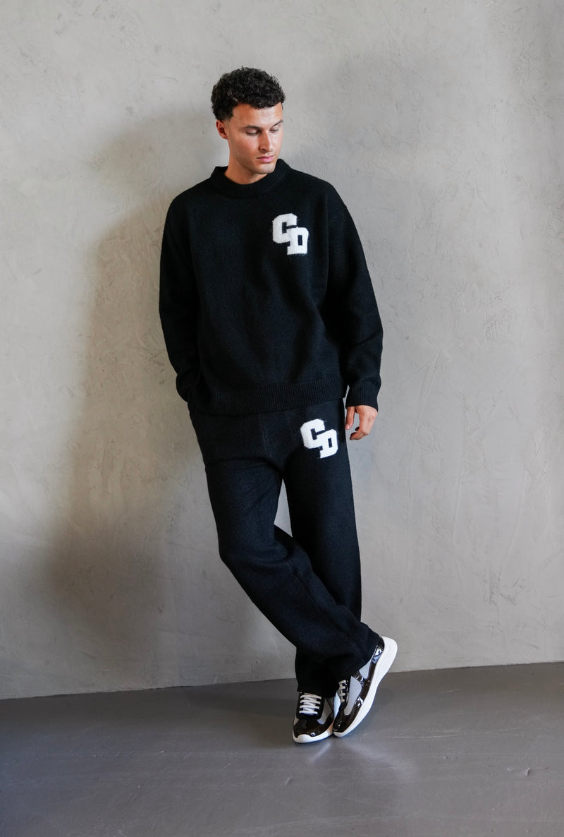 CD Logo Knit Sweater - Black