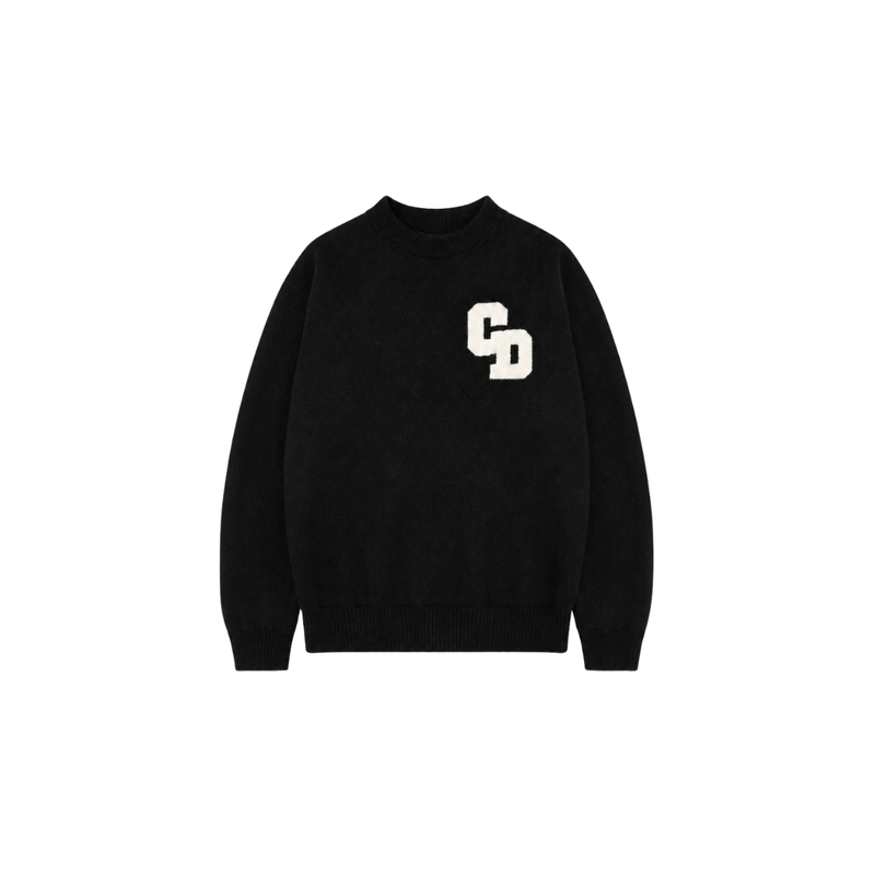 CD Logo Knit Sweater - Black