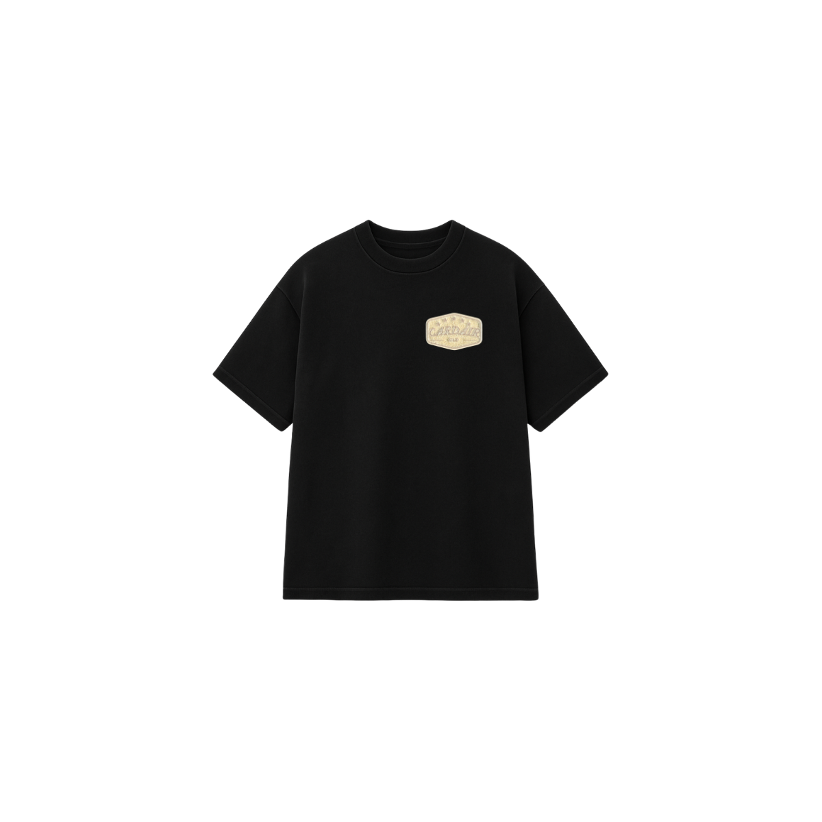 Embroidered Patch T Shirt - Black