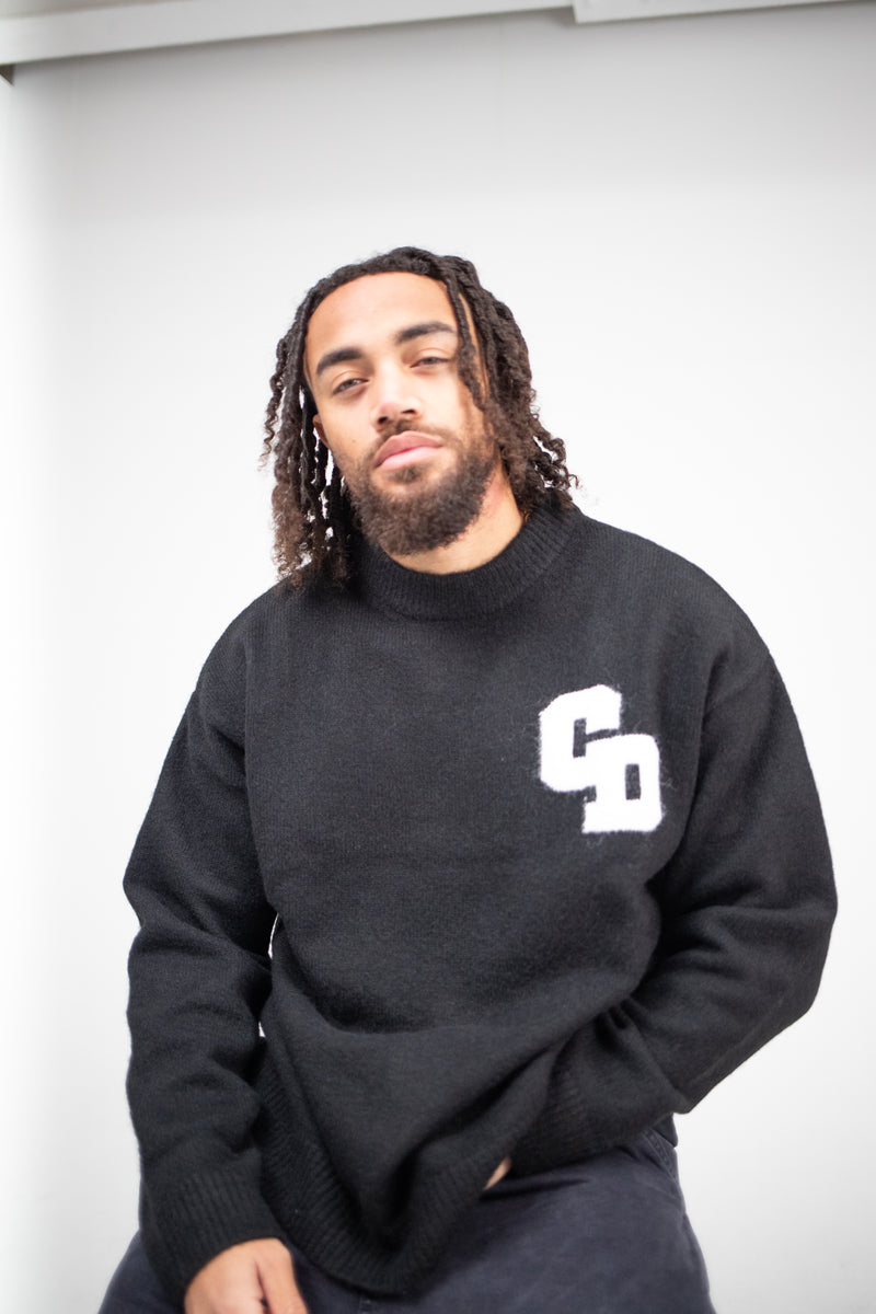 CD Logo Knit Sweater - Black