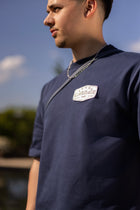 Embroidered Patch T Shirt - Navy