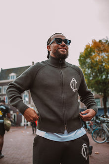 CD Emblem Knit Track Top - Olive