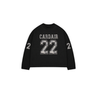 Camo Varsity Long Sleeve T Shirt - Black