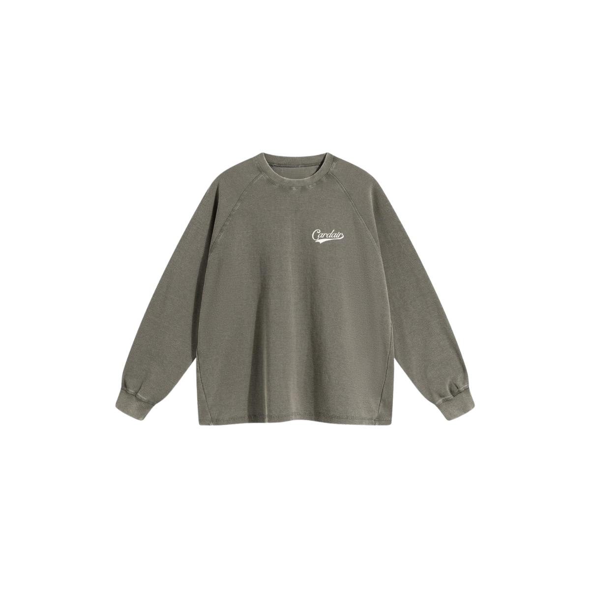Long Sleeve Waffle T Shirt - Faded Beige