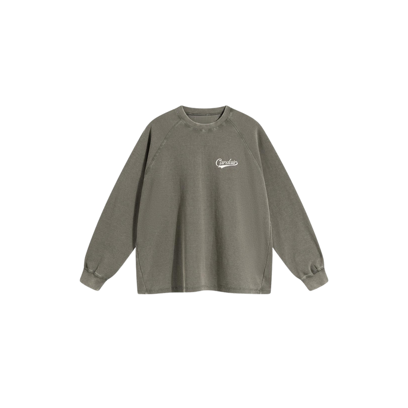 Long Sleeve Waffle T Shirt - Faded Beige