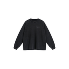 Long Sleeve Waffle T Shirt - Faded Black