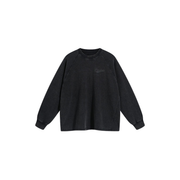 Long Sleeve Waffle T Shirt - Faded Black