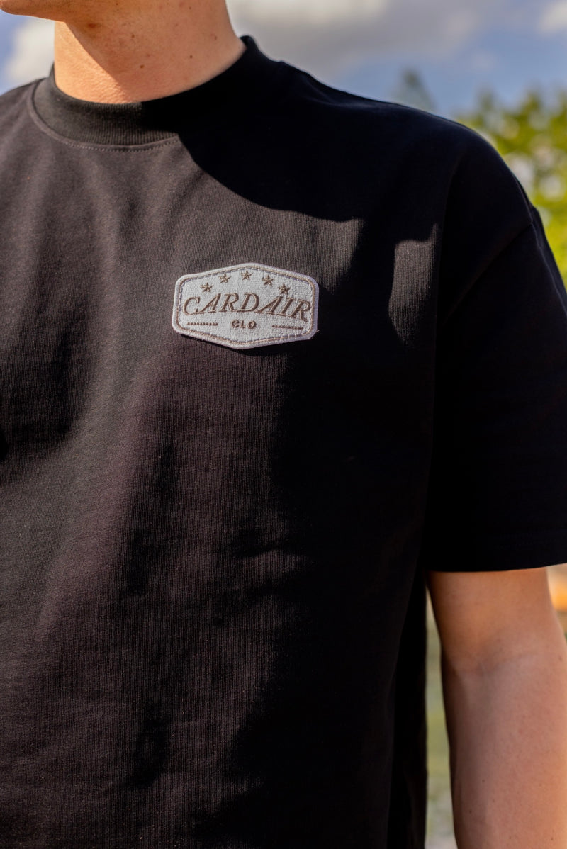 Embroidered Patch T Shirt - Black