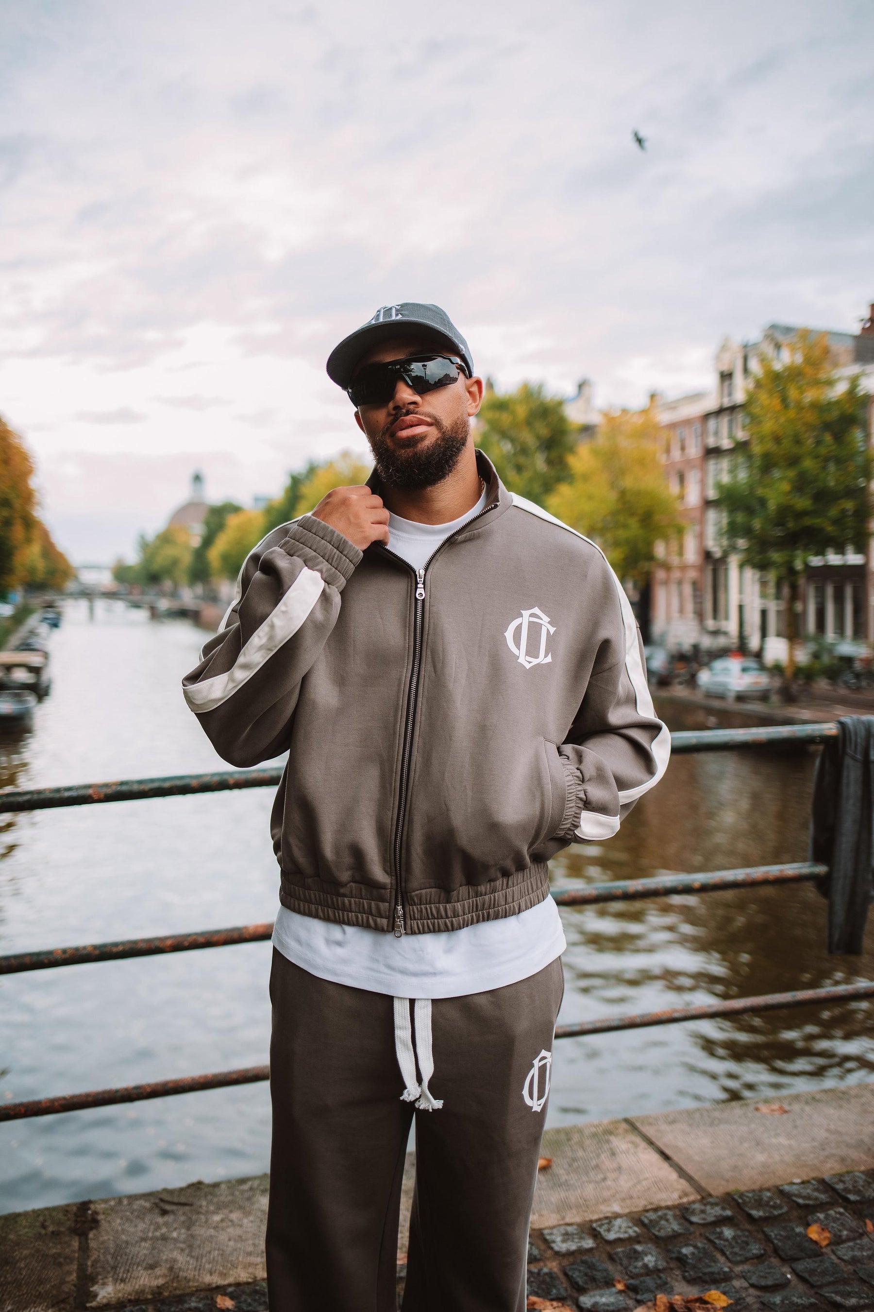 Club Emblem Track Pants - Storm