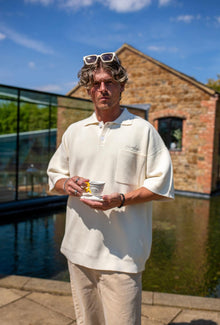 Resort Knit Polo Shirt - Ecru