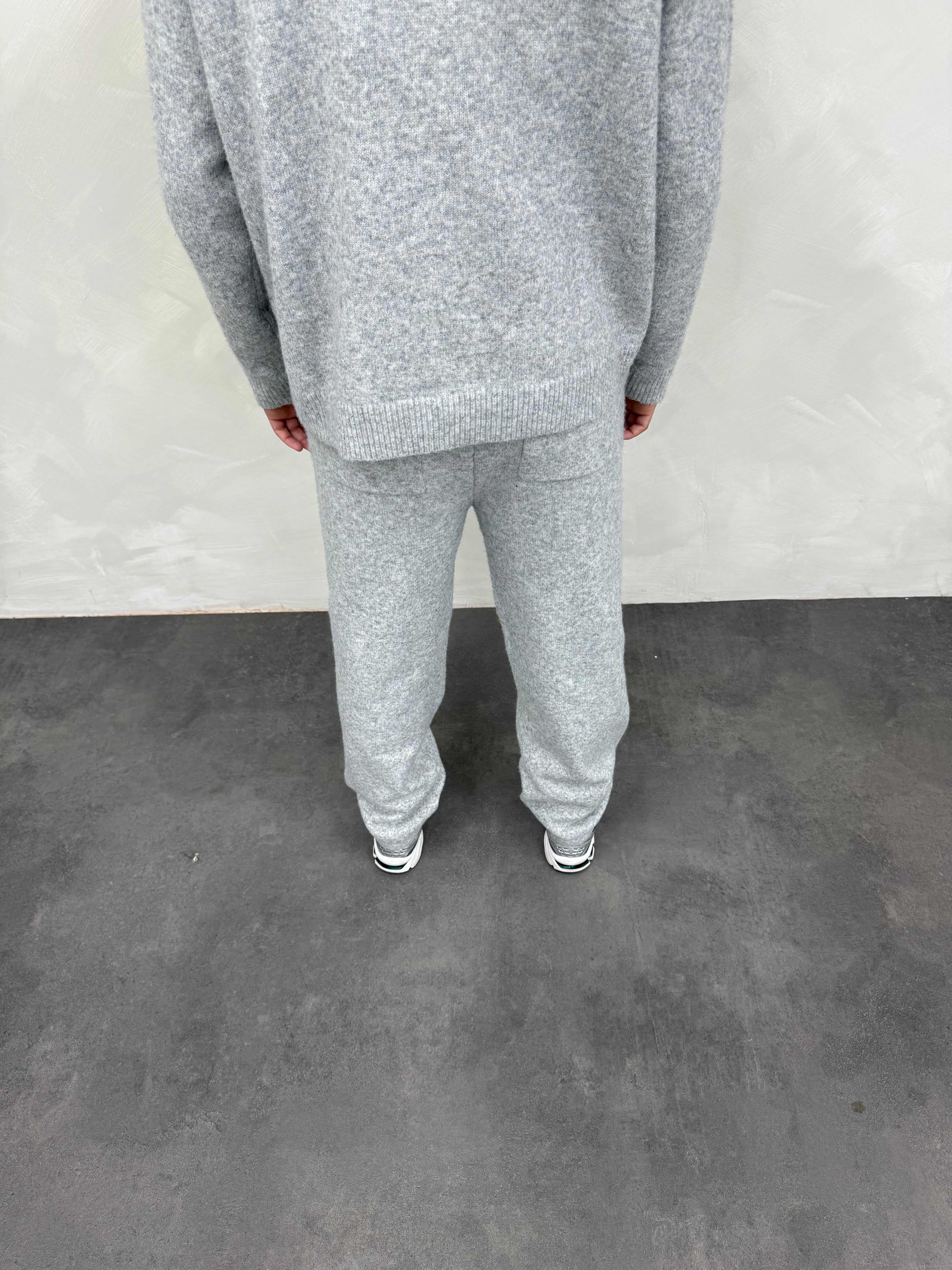 Theredthred S logo knit pants micro gray theredthread pocket pants