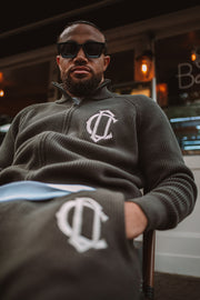 CD Emblem Knit Track Top - Olive