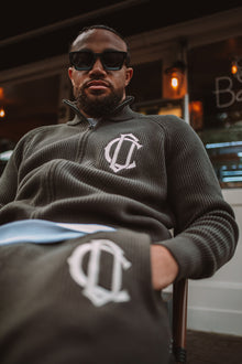 CD Emblem Knit Track Top - Olive