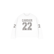 Camo Varsity Long Sleeve T Shirt - White