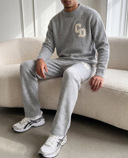CD Logo Knit Joggers - Grey
