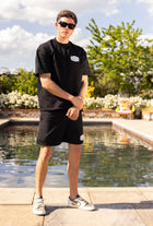 Embroidered Patch T Shirt - Black