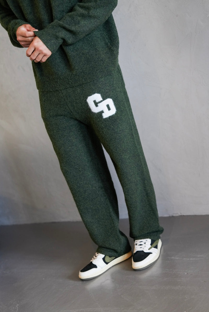 CD Logo Knit Joggers - Olive