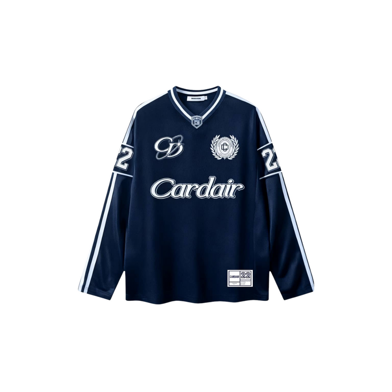 Long Sleeve Club Mesh Jersey - Navy Blue