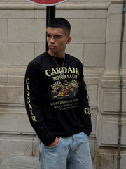 Motor Club Long Sleeve T Shirt - Black