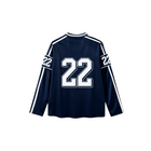 Long Sleeve Club Mesh Jersey - Navy Blue