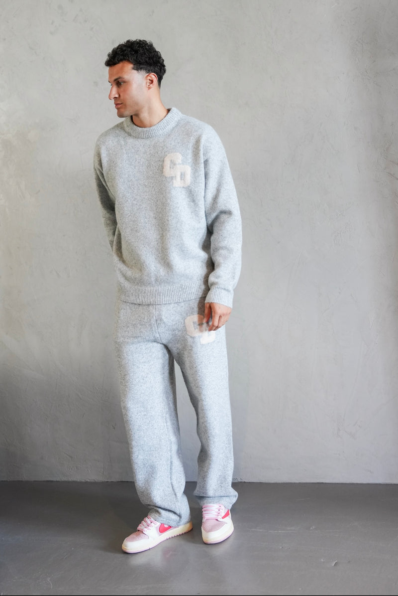 CD Logo Knit Joggers - Grey