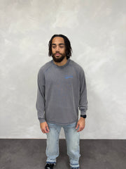 Long Sleeve Waffle T Shirt - Faded Grey