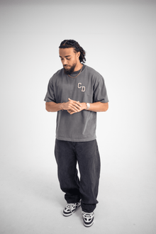 CD logo T shirt - Washed Charcoal