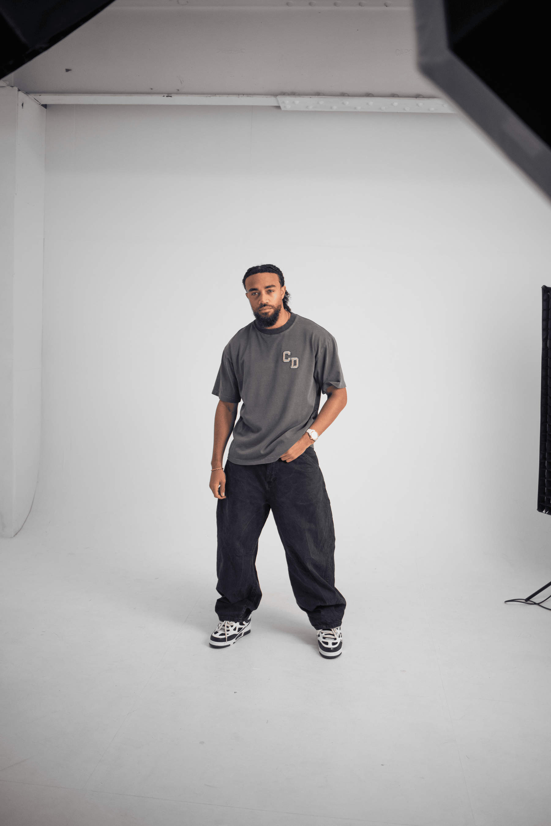 CD logo T shirt - Washed Charcoal