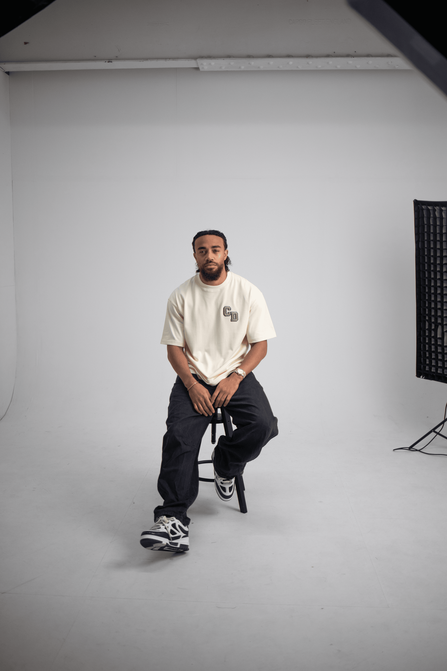 CD Logo T shirt - Ecru