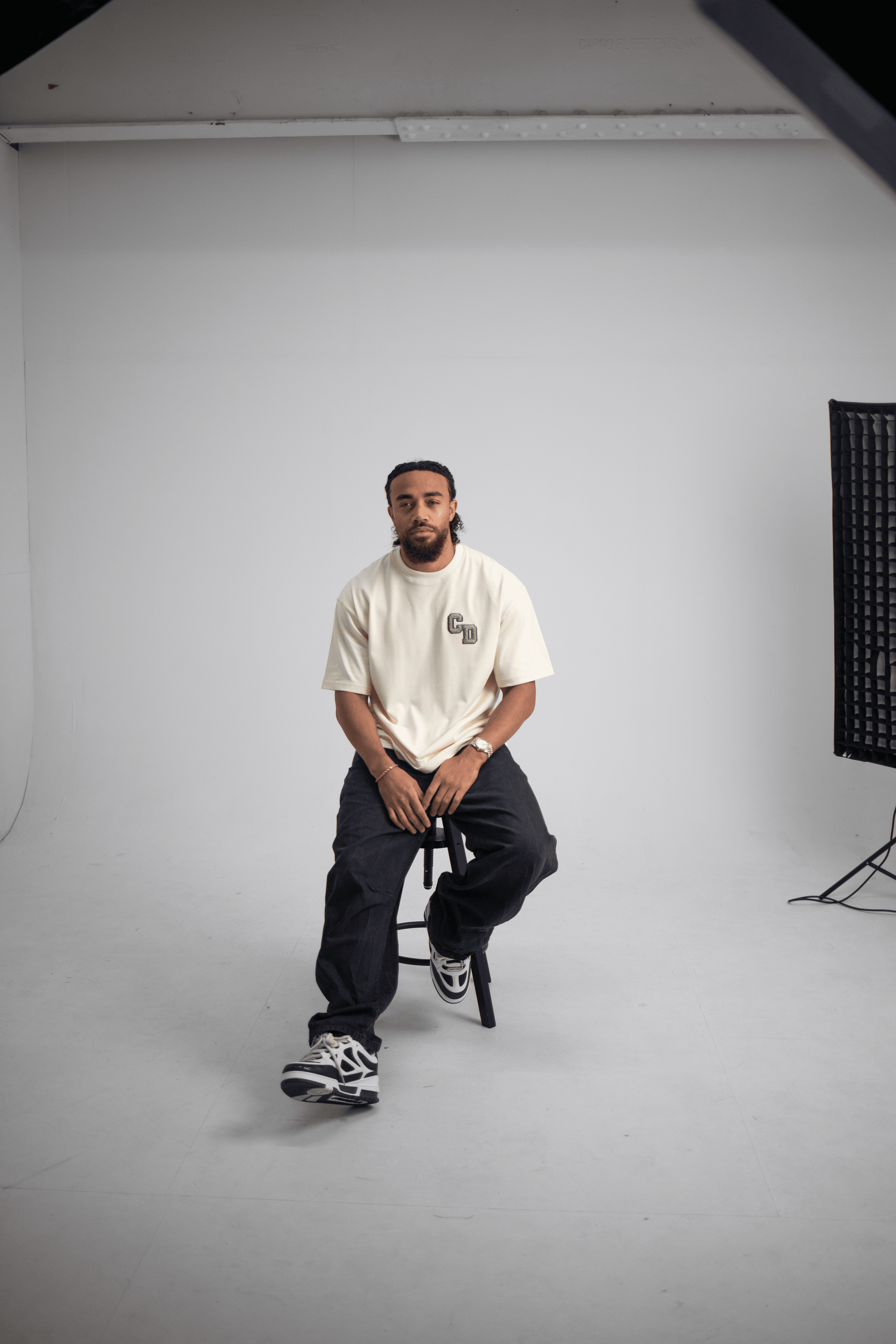 CD Logo T shirt - Ecru