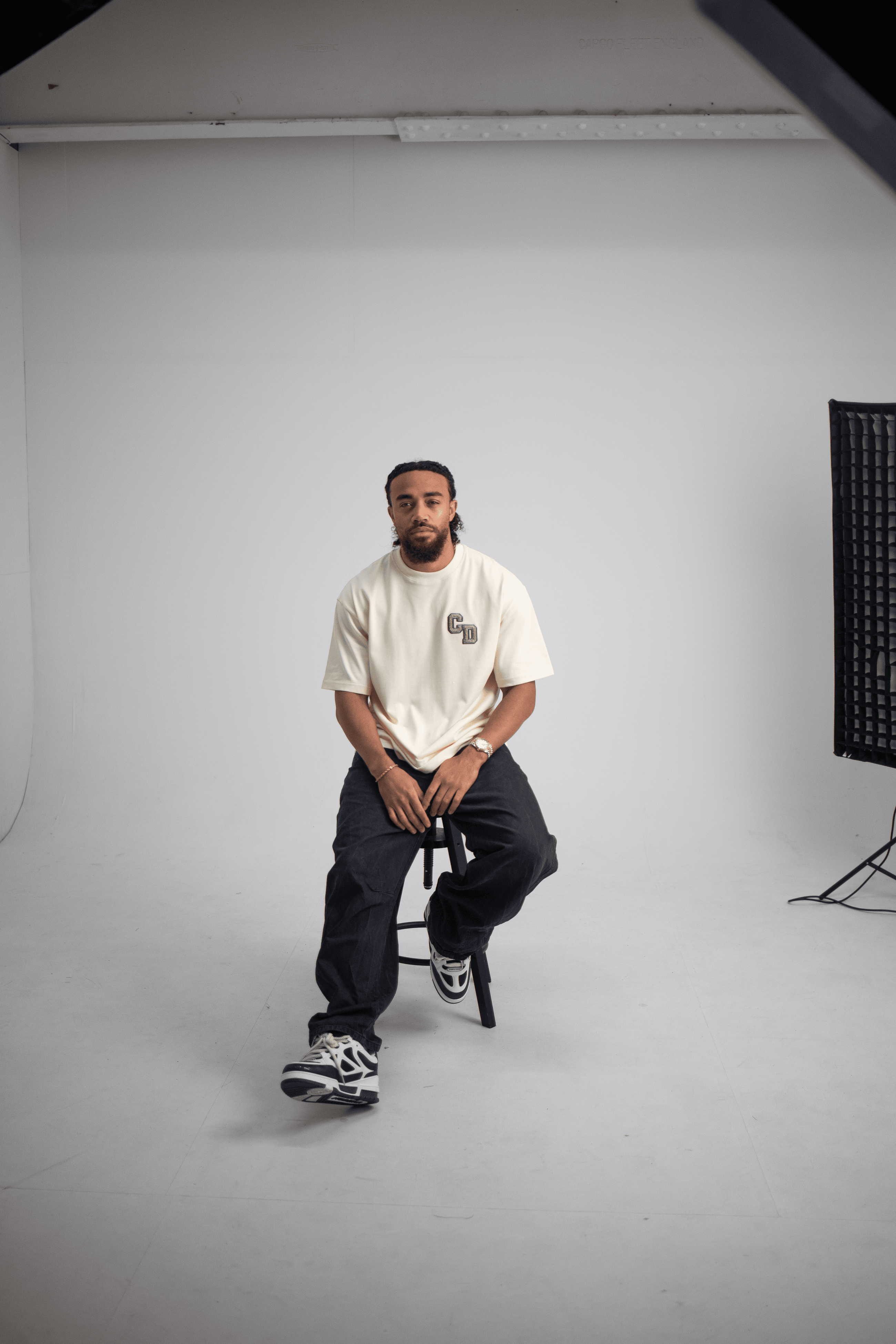 CD Logo T shirt - Ecru