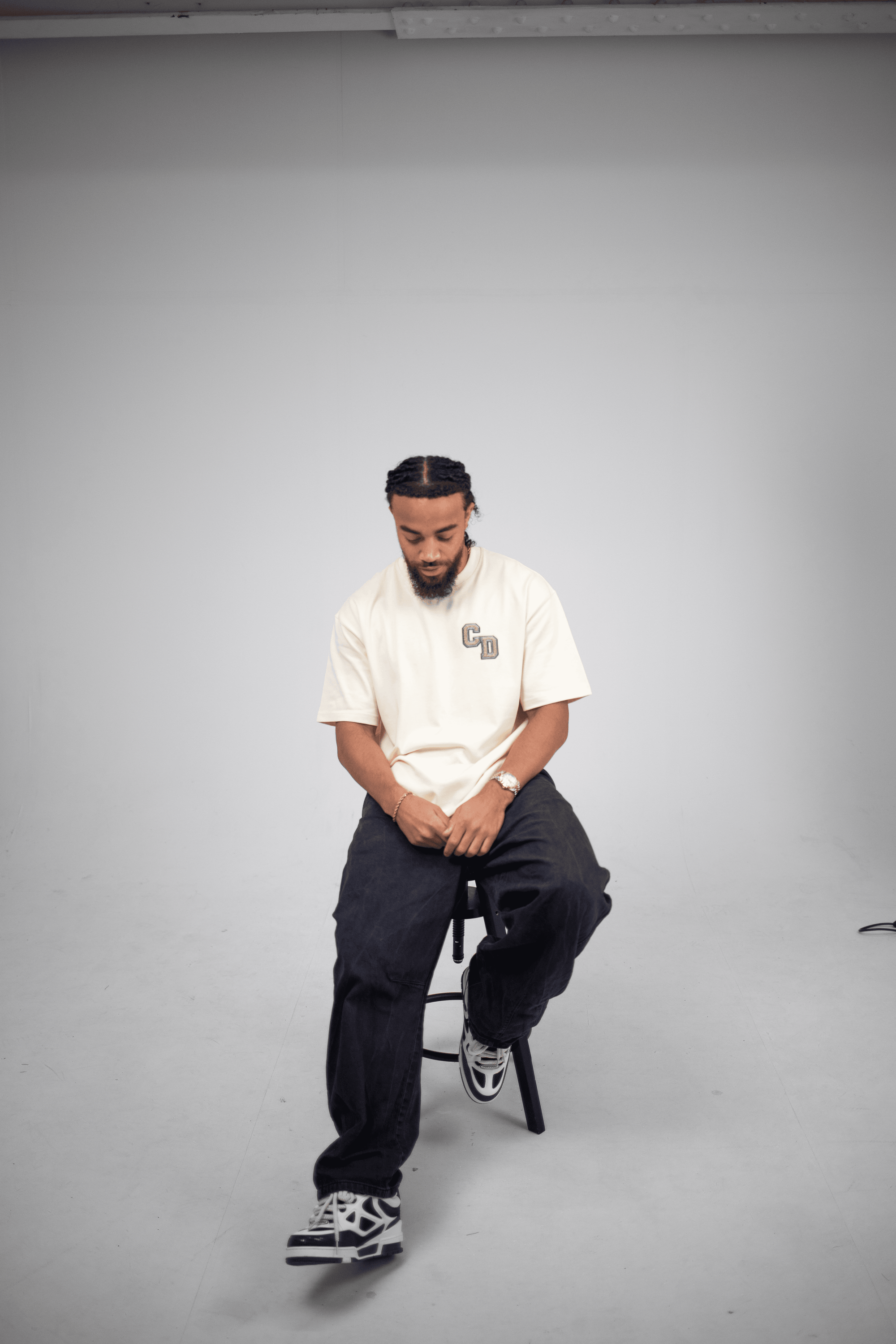 CD Logo T shirt - Ecru