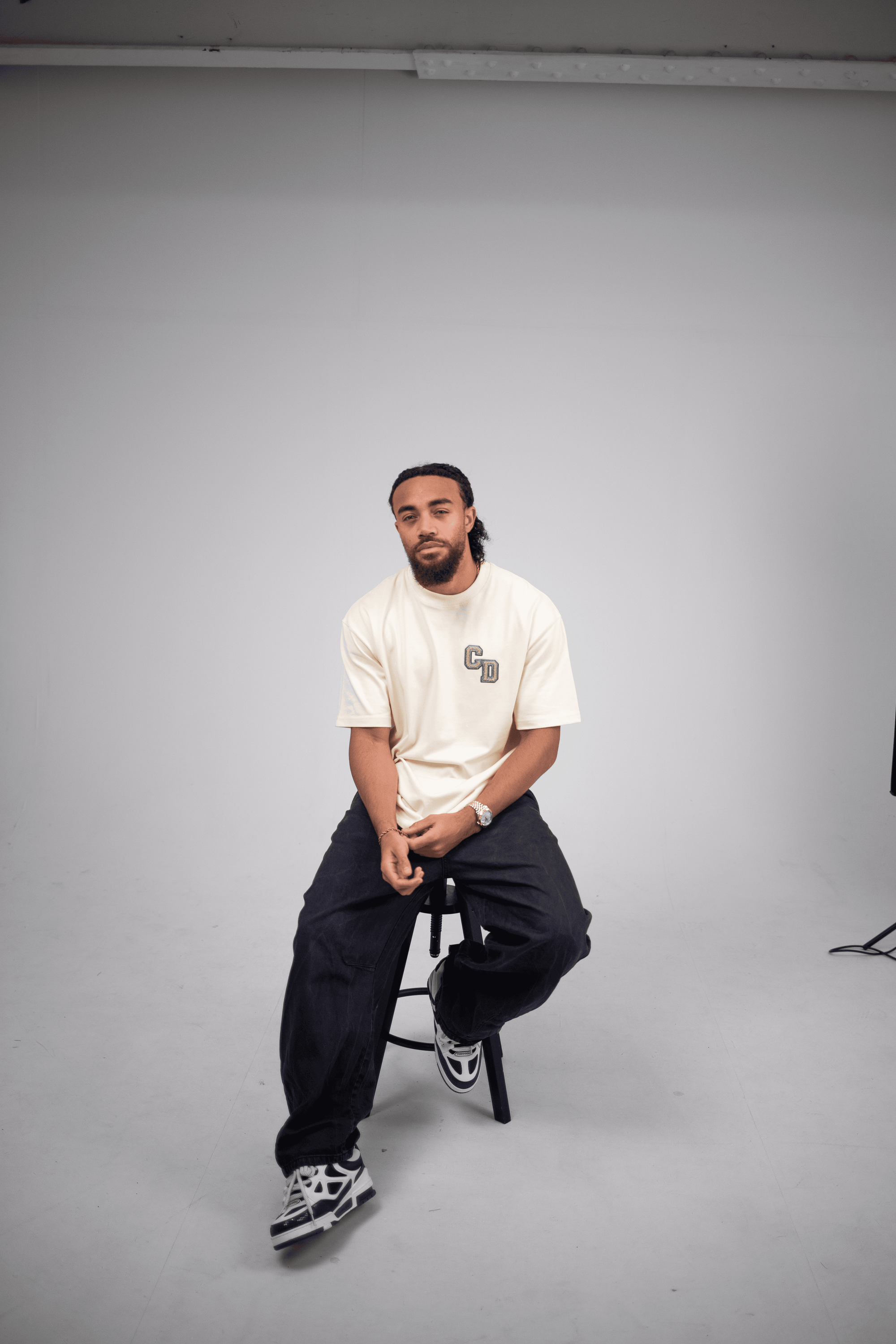 CD Logo T shirt - Ecru