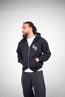 CD Logo Zip Hoodie - Black
